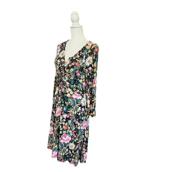 LILKA by ANTHROPOLOGY midi twist front floral TASCADE dress size medium - Picture 5 of 12